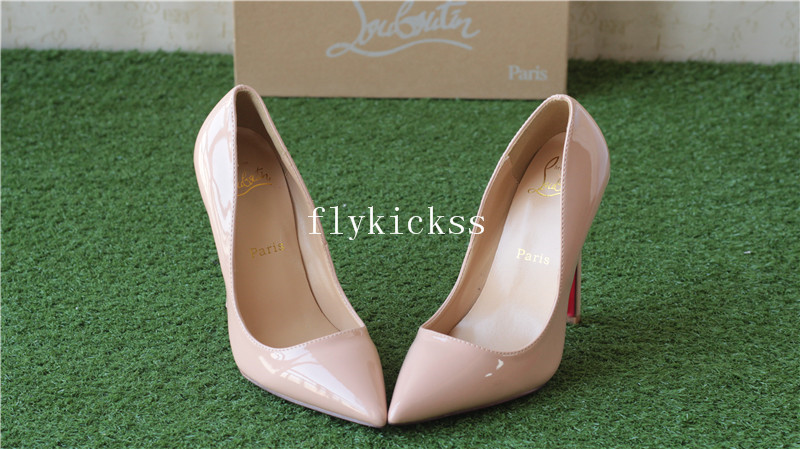 Christian Louboutin High Heels Nude Patent Women